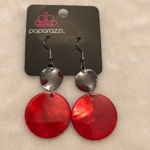 Paparazzi Opulently oasis red earrings